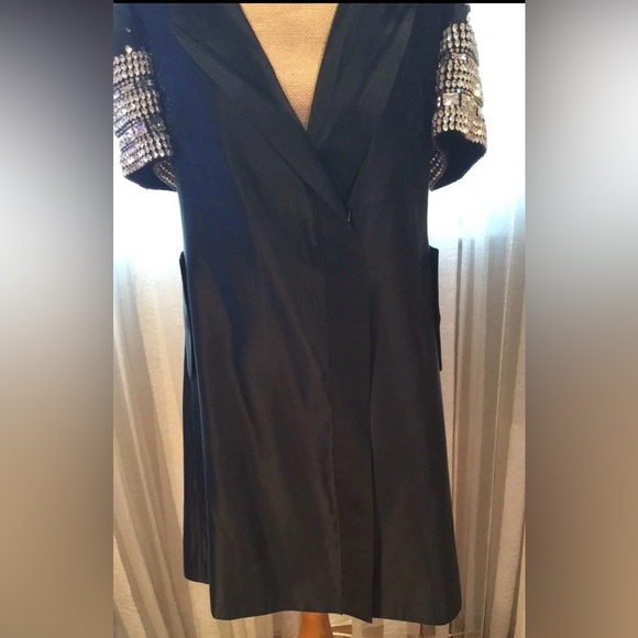 Thomas Wylde runways tuxedo long silk jacket, M - Picture 2 of 15